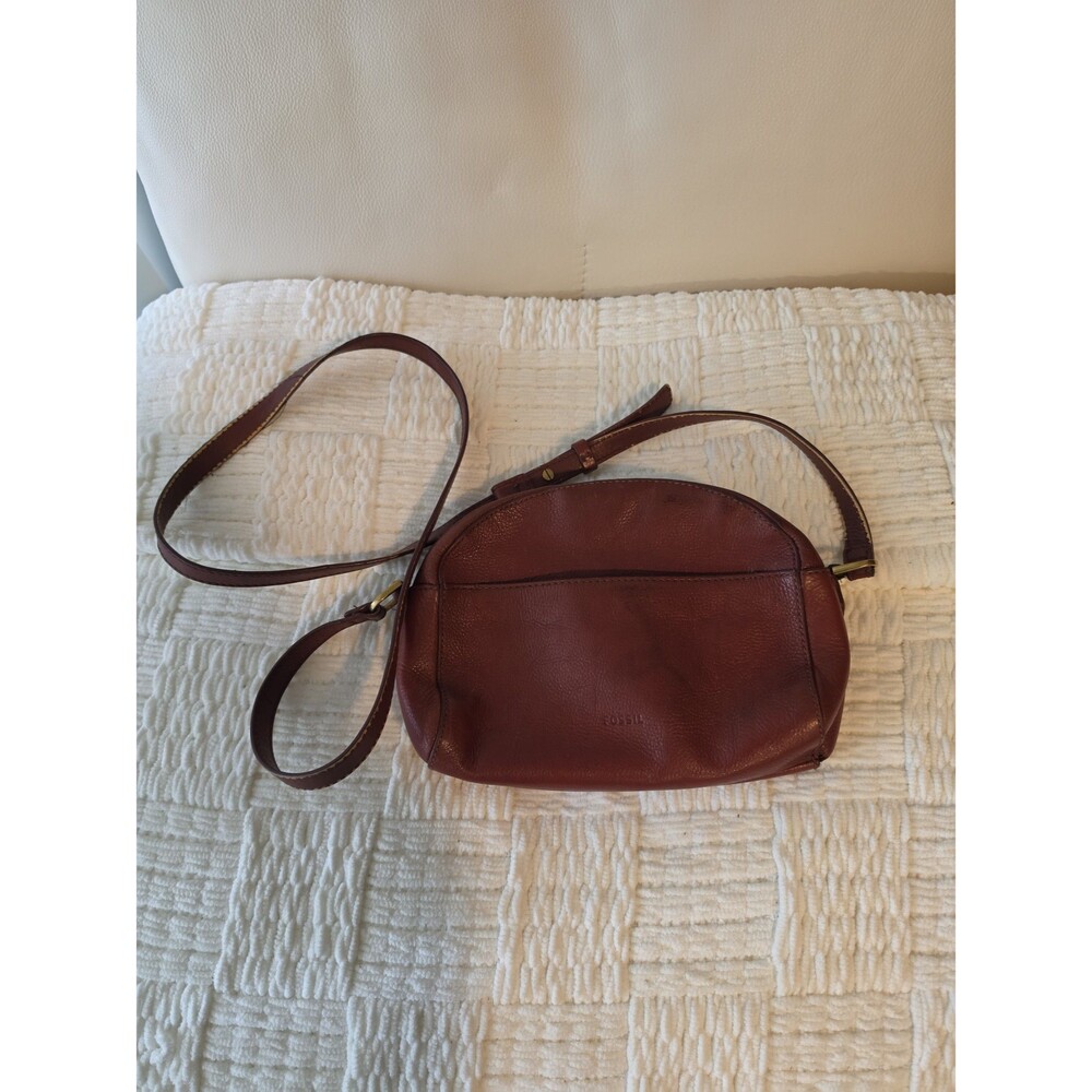 Fossil Brown Leather Shoulder Bag